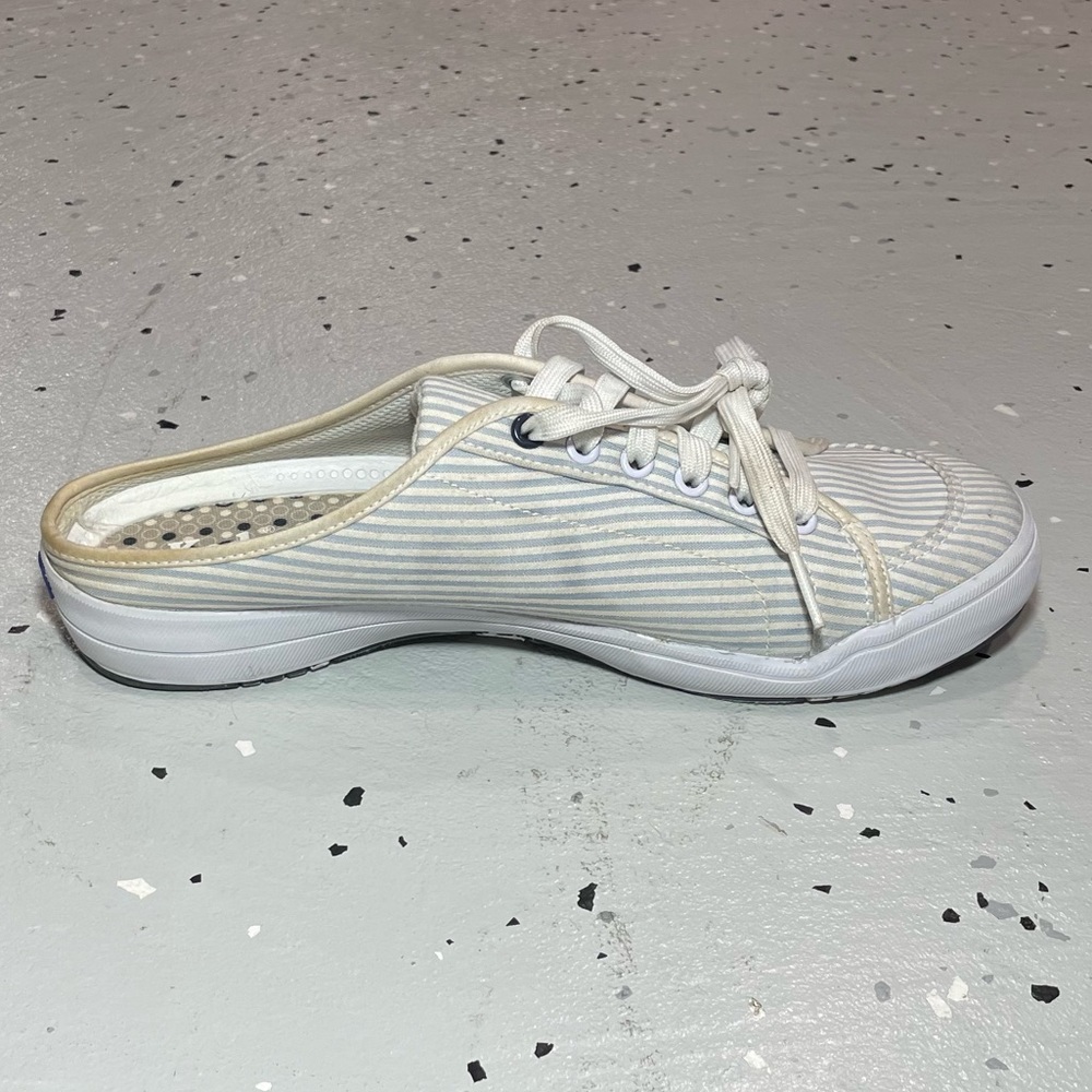 Keds Hampton Sport Women’s Slip On Canvas Shoes Size 8.5 Blue White Striped - Picture 5 of 8